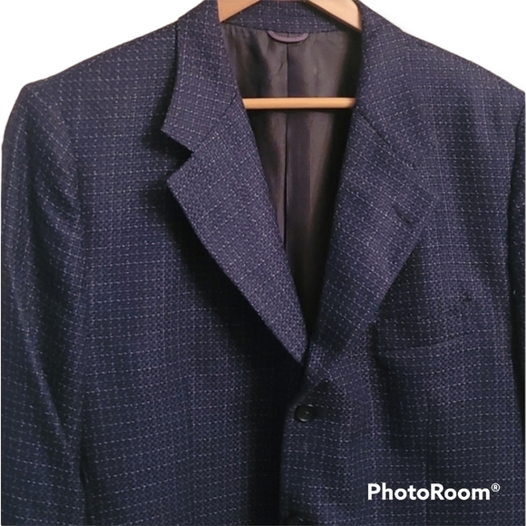 Vintage Marcello Tarantino Couture Wool and Silk Suit Jacket Blazer - Picture 1 of 13